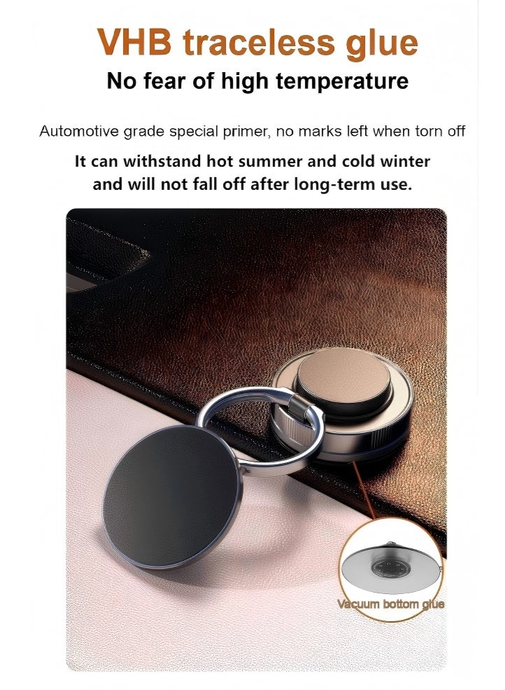 حامل جوال مغناطيسي للسيارة للتابلوه والجلد، حامل MagSafe بمغناطيس N54 مع قاعدة شفط مطوّرة، دوران 360° وطيّ متعدد المحاور، تثبيت قوي، متوافق مع iPhone 17/16/15/14/13/12 وSamsung (حلقة)، أبيض تسلا - Image 5